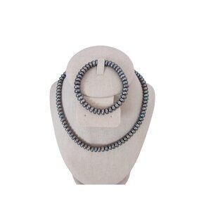 Honora Freshwater Black Pearl Necklace & Bracelet Set